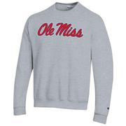 BIG AND TALL SCRIPT OLE MISS FLEECE CREW