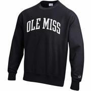 BIG AND TALL OLE MISS REVERSE WEAVE FLEECE CREW