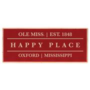 OLE MISS HAPPY PLACE WOODEN BLOCK MAGNET