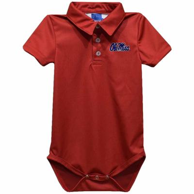 OLE MISS REBELS EMBROIDERED POLO ONESIE