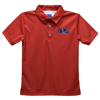 OLE MISS REBELS EMBROIDERED SHORT SLEEVE POLO