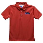OLE MISS REBELS EMBROIDERED SHORT SLEEVE POLO