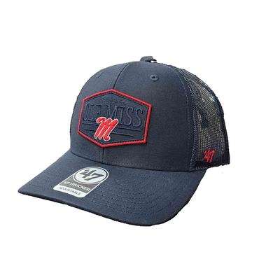 REBELS OLE MISS SCRIPT M RIDGELINE TRUCKER CAP