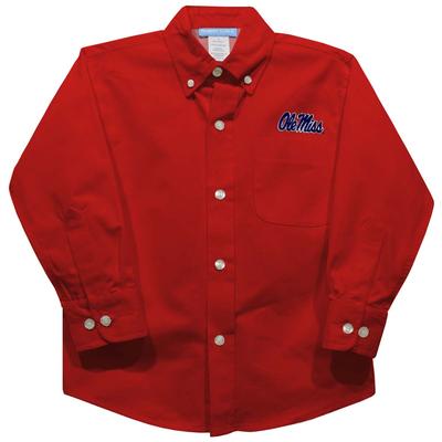 OLE MISS EMBROIDERED BUTTON DOWN