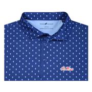 OLE MISS BAMBOO CHARCOAL SKULL DOTS POLO