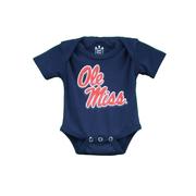 OLE MISS DIAPER SHIRT POLY ONESIE