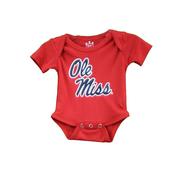 OLE MISS DIAPER SHIRT POLY ONESIE