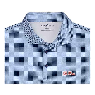 OLE MISS PERFORMANCE PARTICOLORED GINGHAM POLO