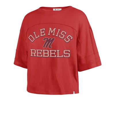 OLE MISS HALF MOON STEVIE CROP TEE