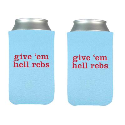 GIVE EM HELL REBS COLLAPSIBLE CAN HOLDER