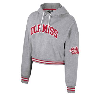 OLE MISS WOMENS LS CROP HOODIE