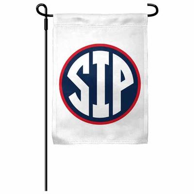 WHITE 13X18 INCH SIP GARDEN FLAG