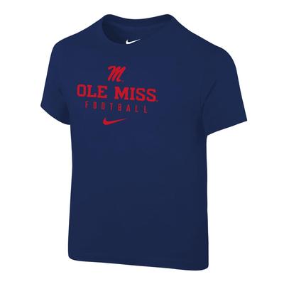 OLE MISS FOOTBALL TODDLER COTTON TEAM ISSUE SS TEE