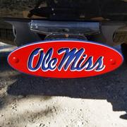 RED ON BLUE OVAL OLE MISS HITCH COVER