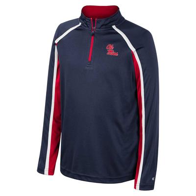 OLE MISS YOUTH EDDIE LS HOODED TEE