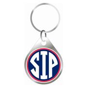 CIRCLE SIP DOMED KEYCHAIN