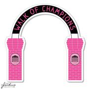 3.5 INCH PINK WALK OF CHAMPIONS DECAL