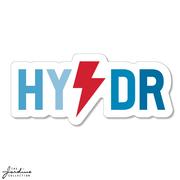 2 INCH HYDR LIGHTNING BOLT TEXTURED STICKER