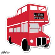 2 INCH DOUBLE DECKER BUS TEXTURED STICKER