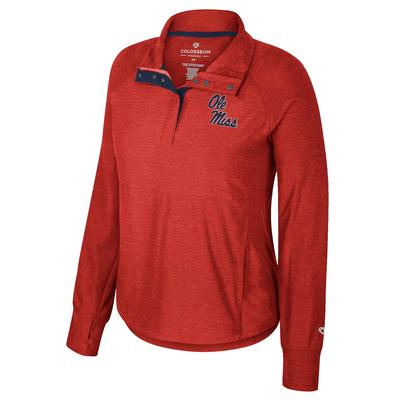 STACKED OLE MISS CRESSIA QTR SNAP WINDSHIRT