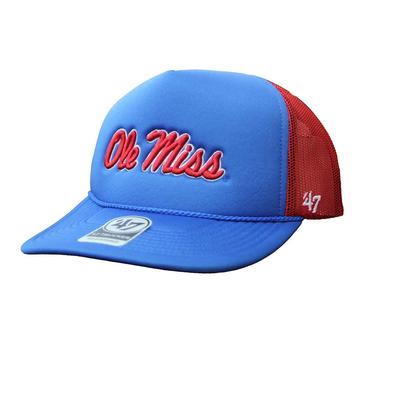 SCRIPT OLE MISS FOAM FRONT MESH TRUCKER CAP