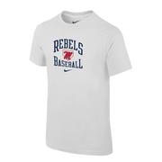 SS REBELS OVER HOME PLATE OVER BASEBALL CORE TEE