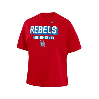 SS REBELS OLE MISS UM COTTON BOXY TEE