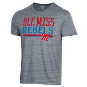 OLE MISS REBELS SCRIPT M TRI BLEND TEE