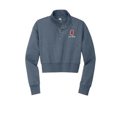 OLE MISS STATE PERFECT FIT QTR ZIP FLEECE 