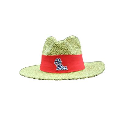 OLE MISS ANGLER UPF SAFARI STRAW HAT