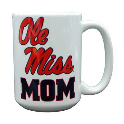 OLE MISS MOM GRANDE CERAMIC COFFEE MUG