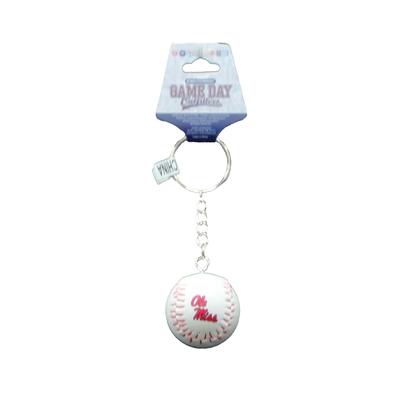 OLE MISS BASEBALL KEYCHAIN