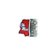 2 INCH OLE MISS STATE OUTLINE RUGGED STICKER