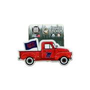 3.5 INCH OLE MISS TRUCK RUGGED STICKER