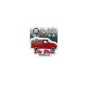 2 INCH OLE MISS TRUCK WITH FLOWERS RUGGED STICKER