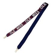 BEADED OLE MISS SEQUIN PURSE STRAP