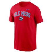 BLOCK OLE MISS OVER SIP SS CORE TEE