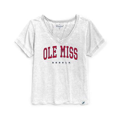 SS BLOCK OLE MISS OVER REBELS LOOSE FIT V-NECK TEE