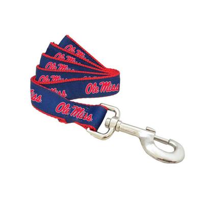 OLE MISS DOG LEASH NAVY